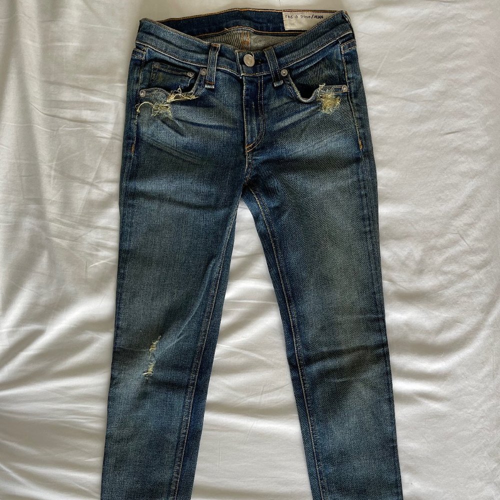 Rag & Bone Distressed Skinny Jeans Size 24